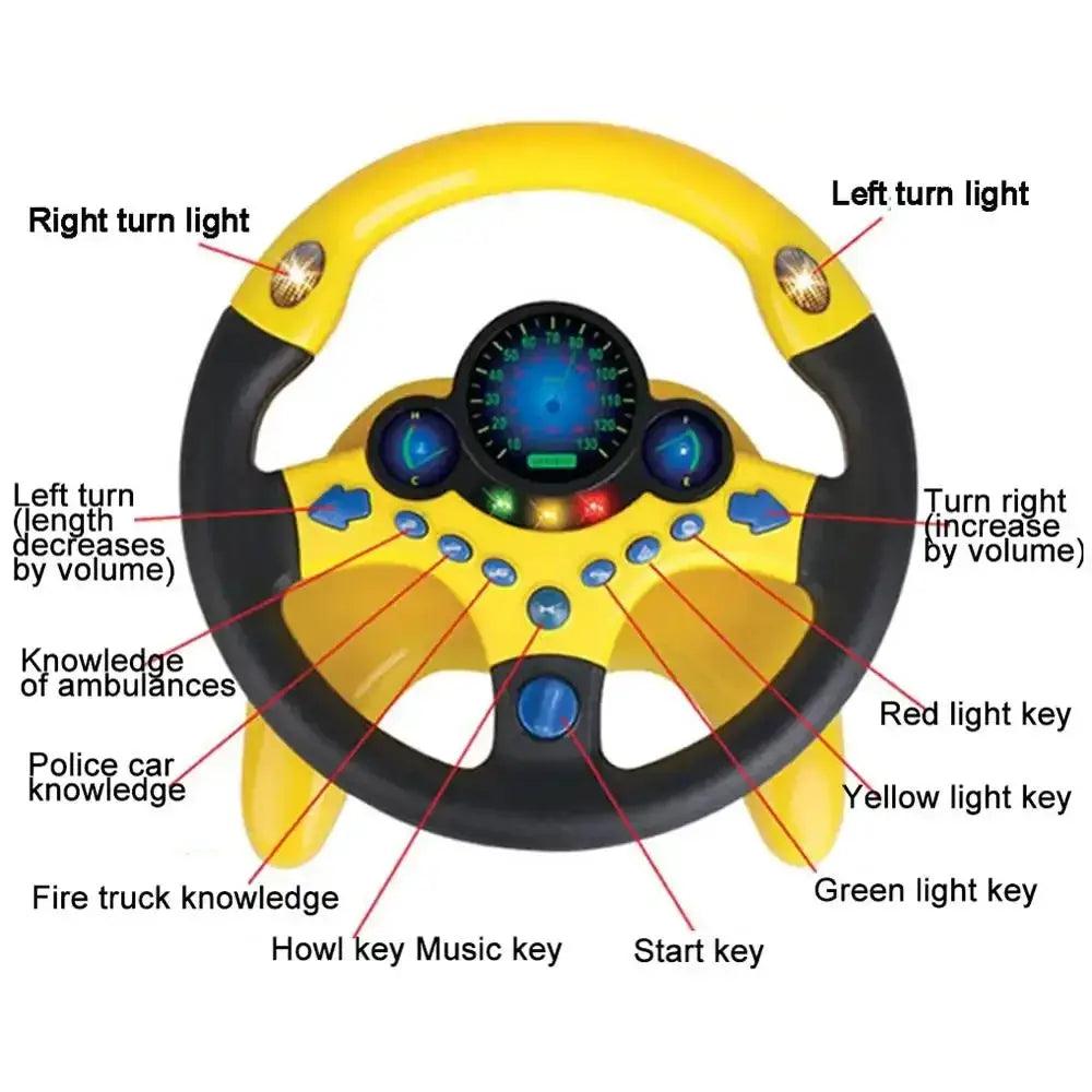  Educational Electric Driving Steering Wheel Toy Mini -  ToylandEU™