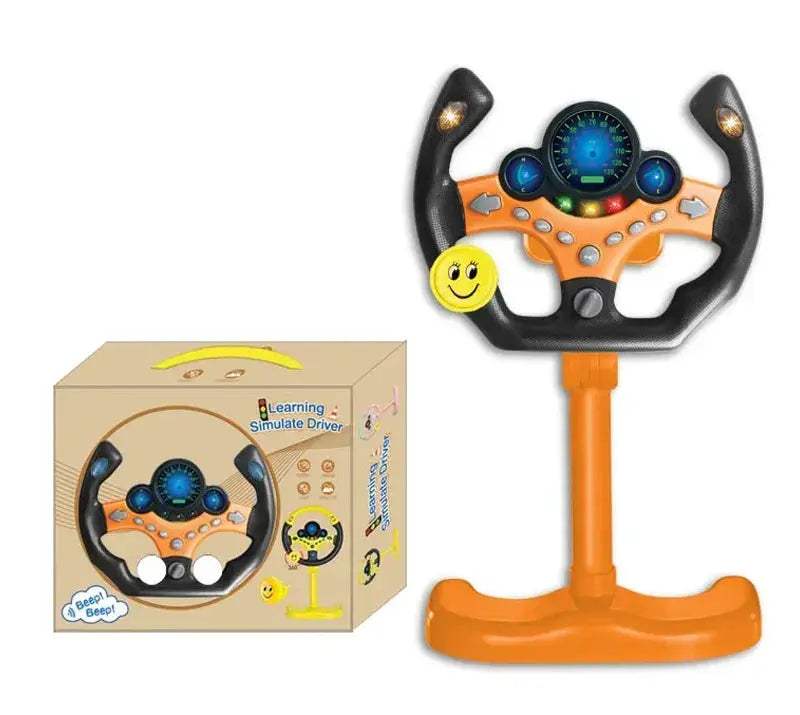 Educational Electric Driving Steering Wheel Toy With Lights And Sound - ToylandEU