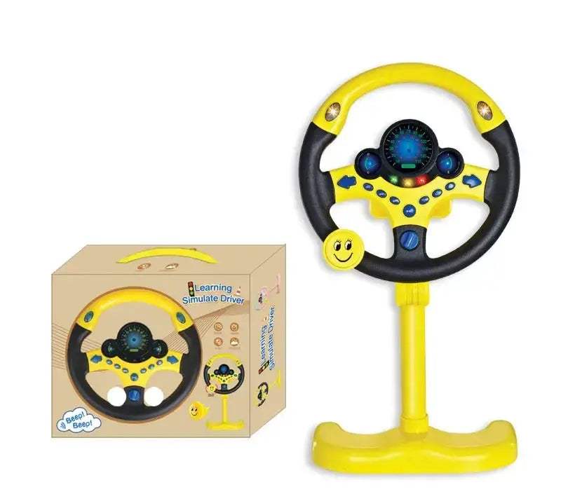 Educational Electric Driving Steering Wheel Toy With Lights And Sound - ToylandEU