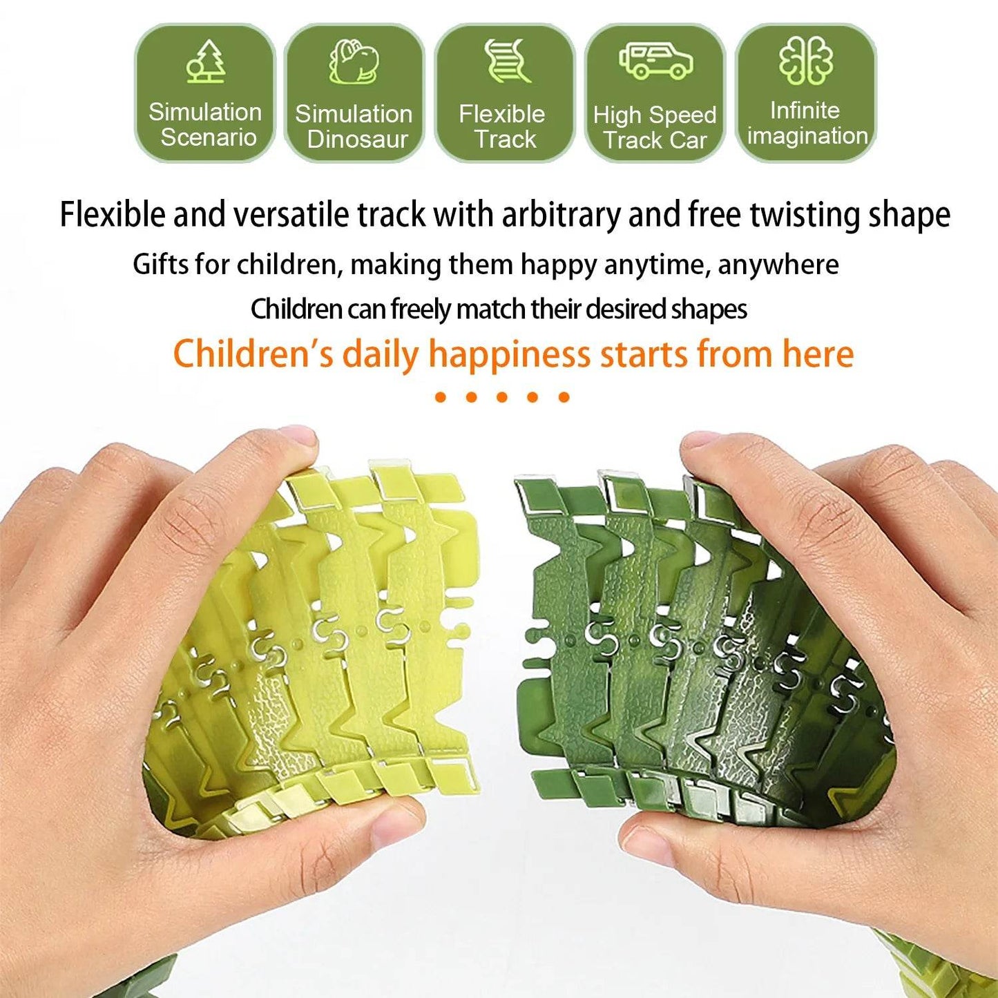 Educational Electric Track Toy Car Dinosaur For Kids - ToylandEU