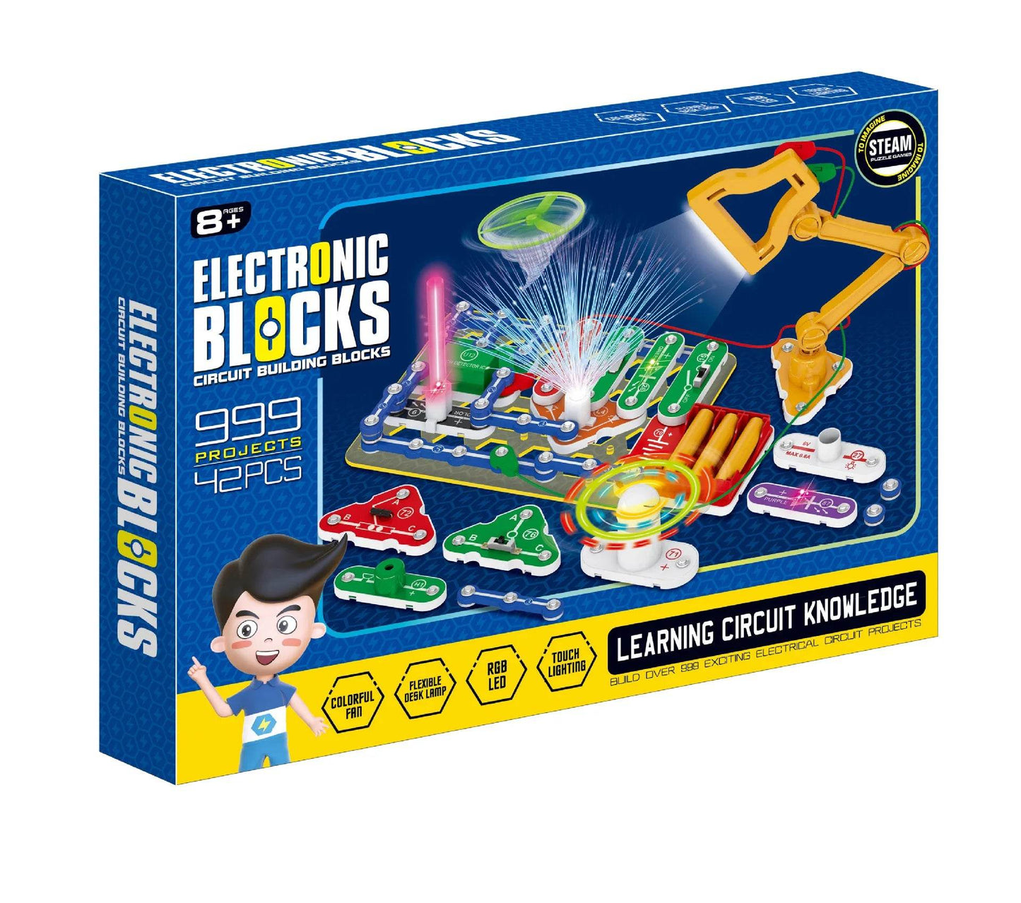 Educational Electronic Building Block Science Kit For Eight - ToylandEU