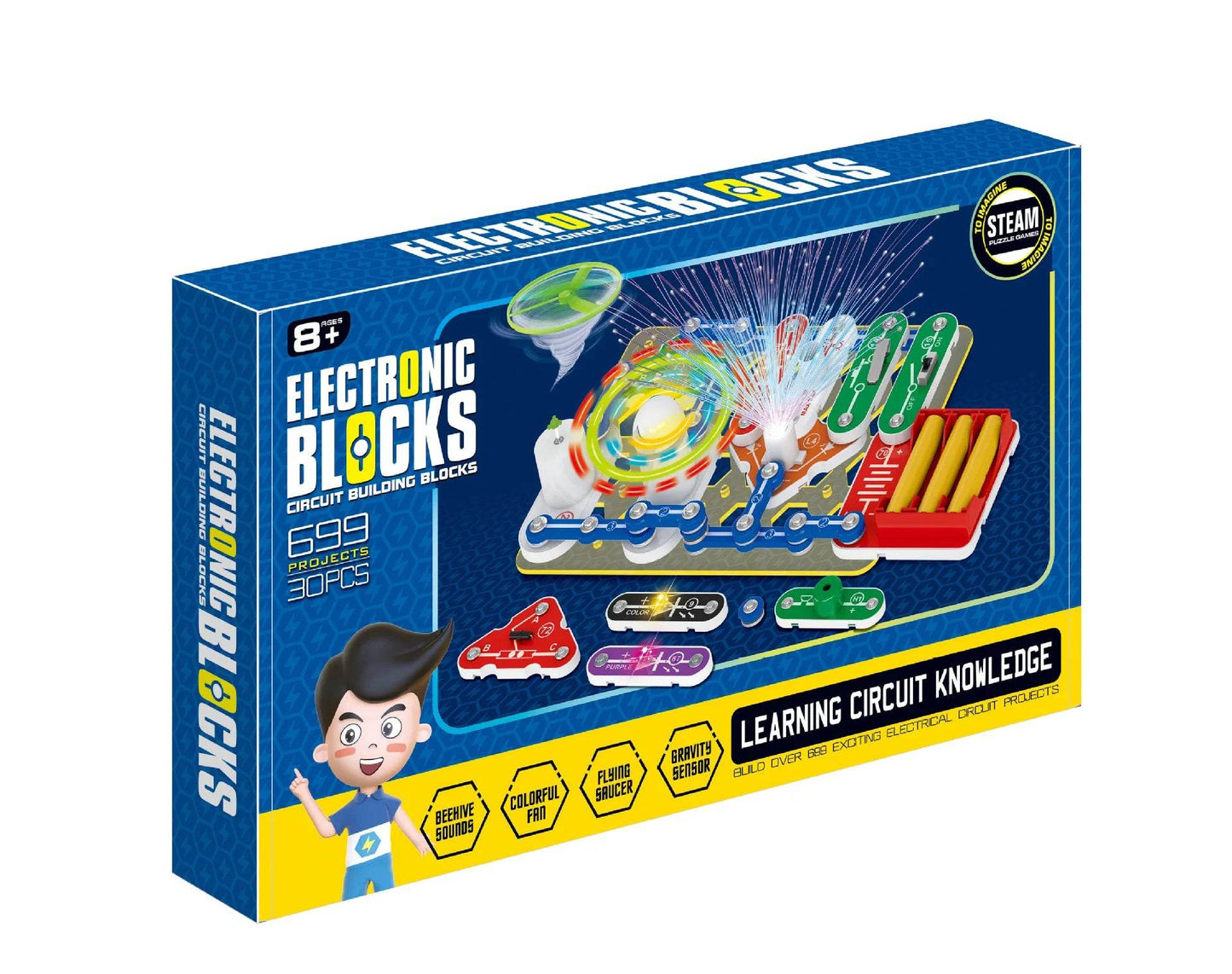 Educational Electronic Building Block Science Kit For Eight - ToylandEU