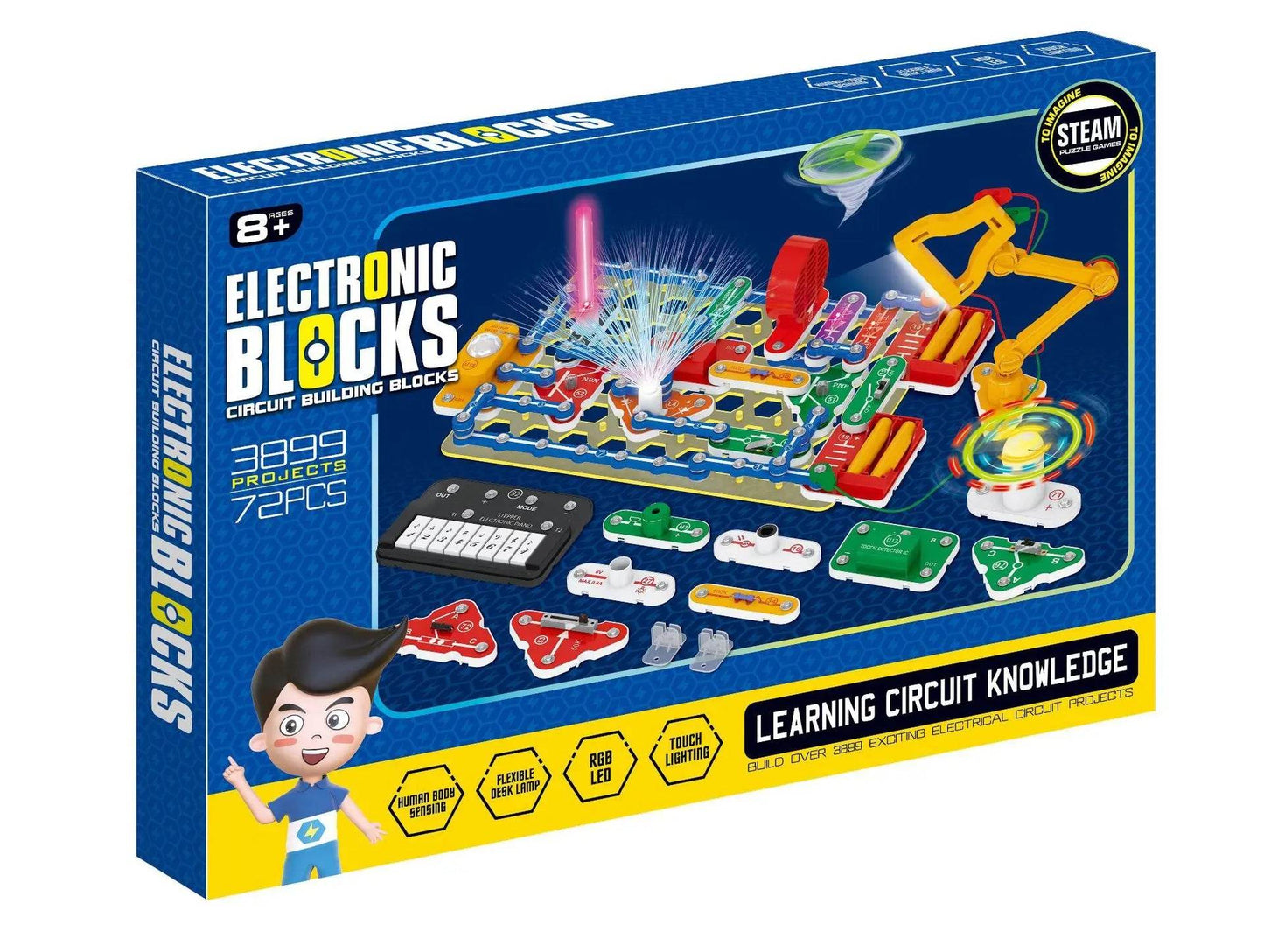 Educational Electronic Building Block Science Kit For Eight - ToylandEU