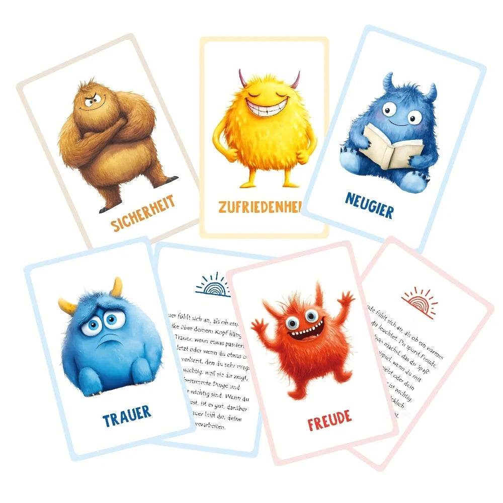 Educational Emotion Cards German Texts For Kindergarten - ToylandEU