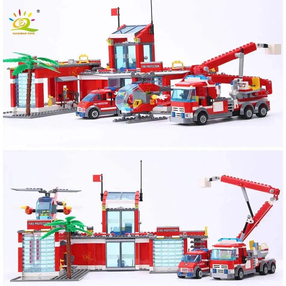 Educational Fire Station Building Blocks Set For Kids 774 Pieces - ToylandEU