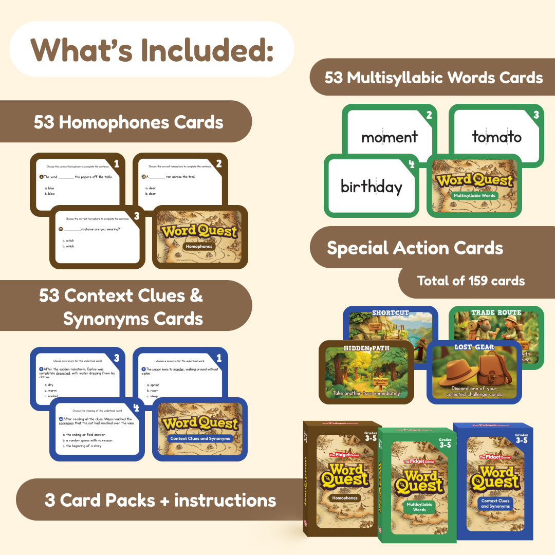 Educational Flash Cards | Homophones & Synonyms | Toylandeu™