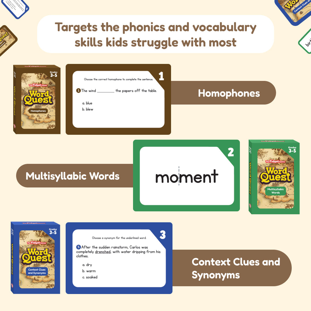 Educational Flash Cards | Homophones & Synonyms | Toylandeu™