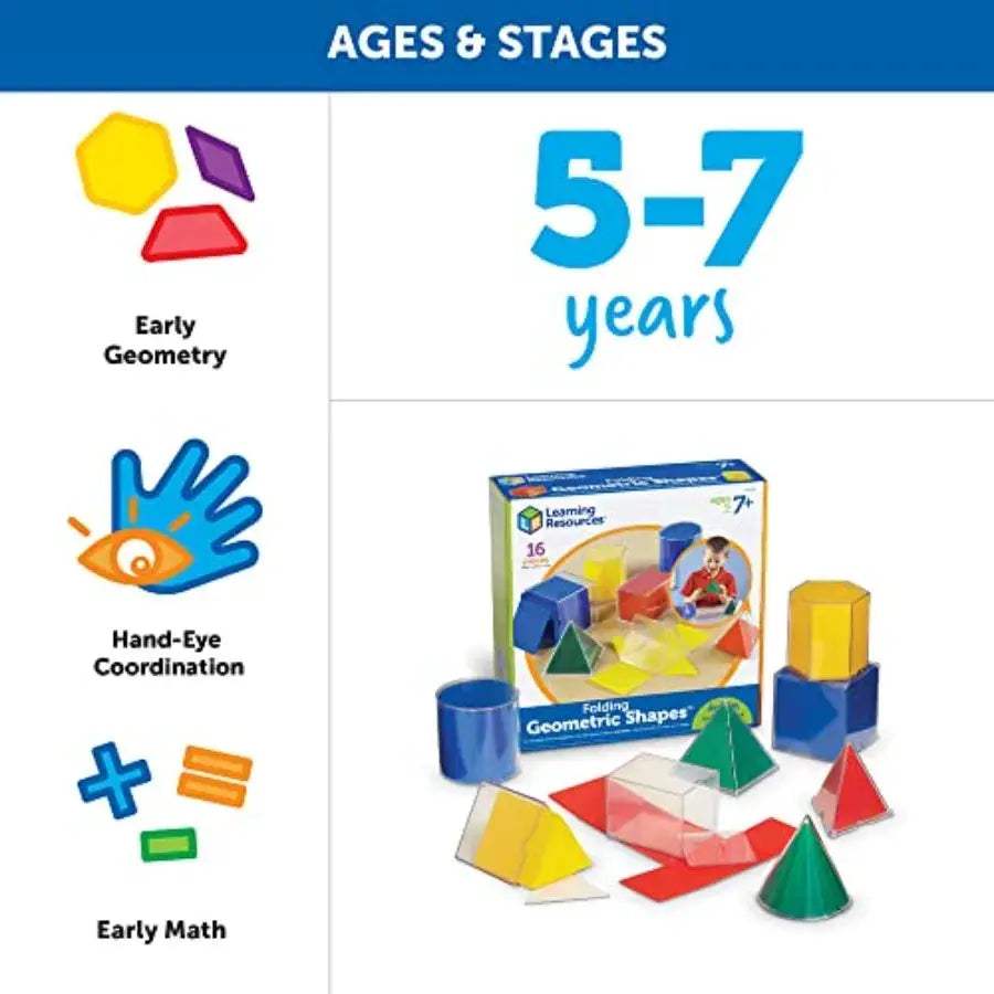  Educational Folding Geometric Shapes Set Pattern Blocks -  ToylandEU™