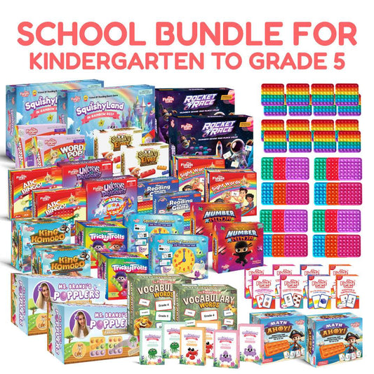 Educational Game Bundle | PreK-Grade 5 Math & Literacy | Toylandeu™