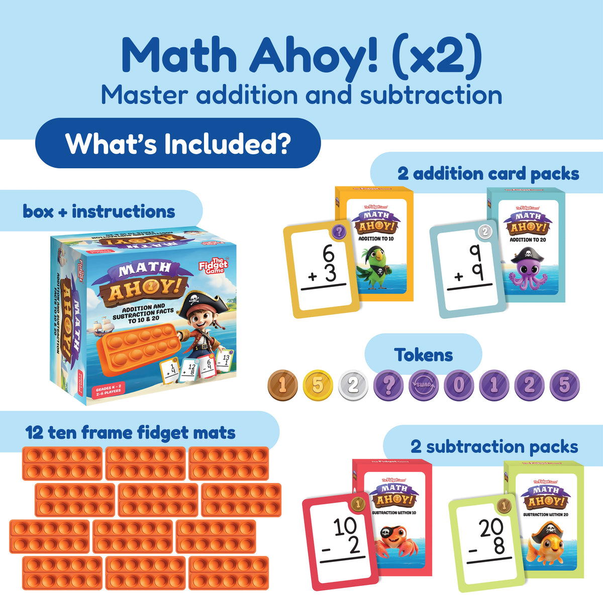 Educational Game Bundle | PreK-Grade 5 Math & Literacy | Toylandeu™