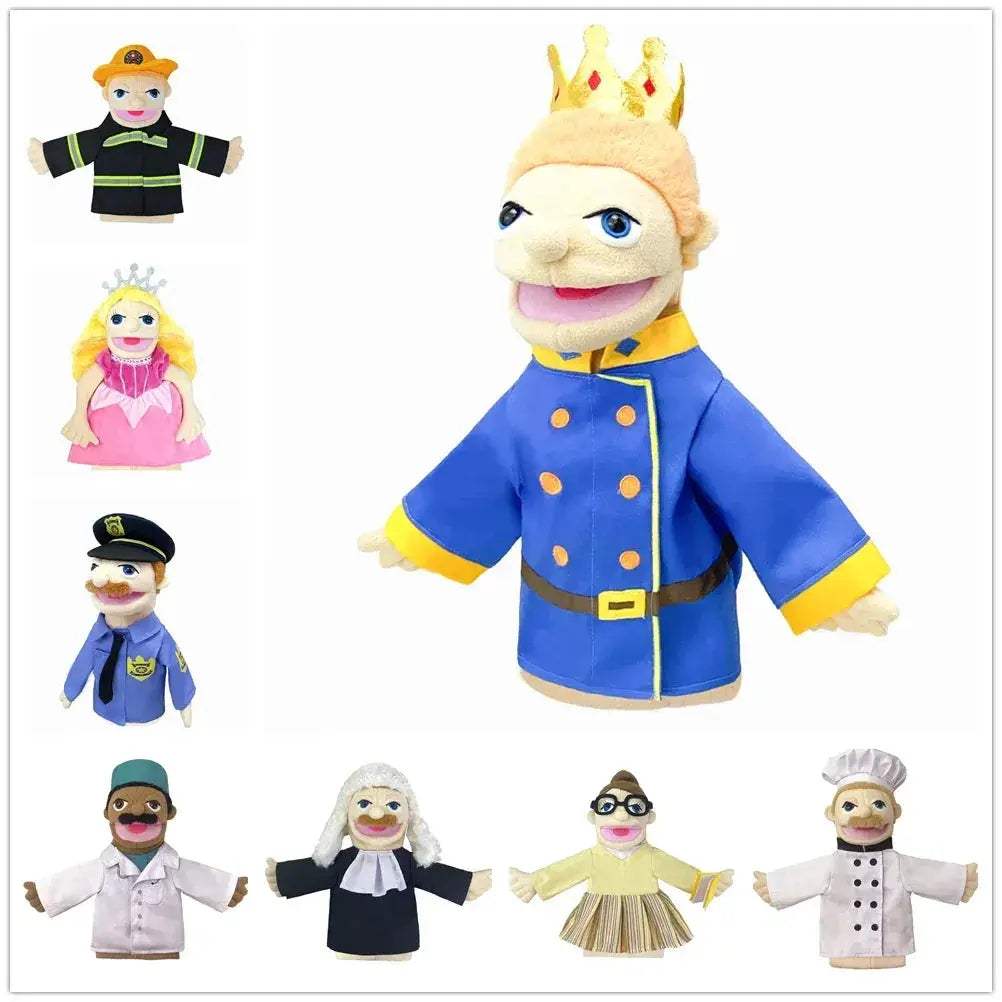 Educational Hand Puppet Set Doctor Police Teacher Plush Toy - ToylandEU