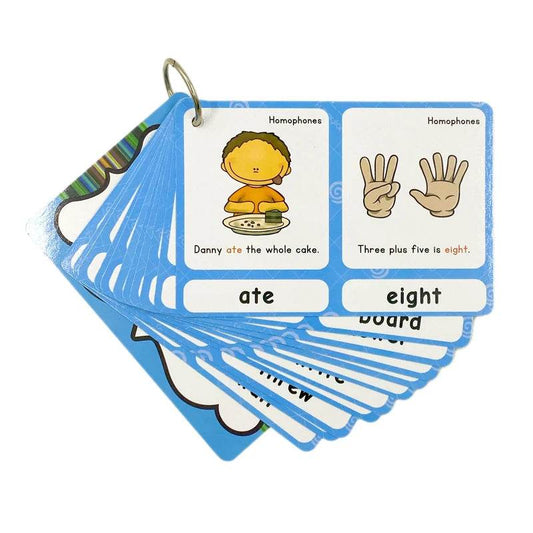 Educational Homophones Flash Cards 46 Homonyms For Kids - ToylandEU