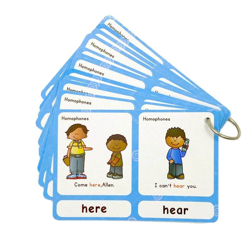 Educational Homophones Flash Cards 46 Homonyms For Kids - ToylandEU