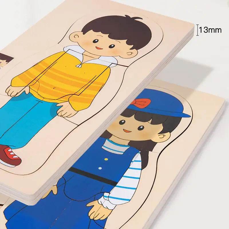 Educational Human Body Puzzle Kit Montessori For Kids - ToylandEU