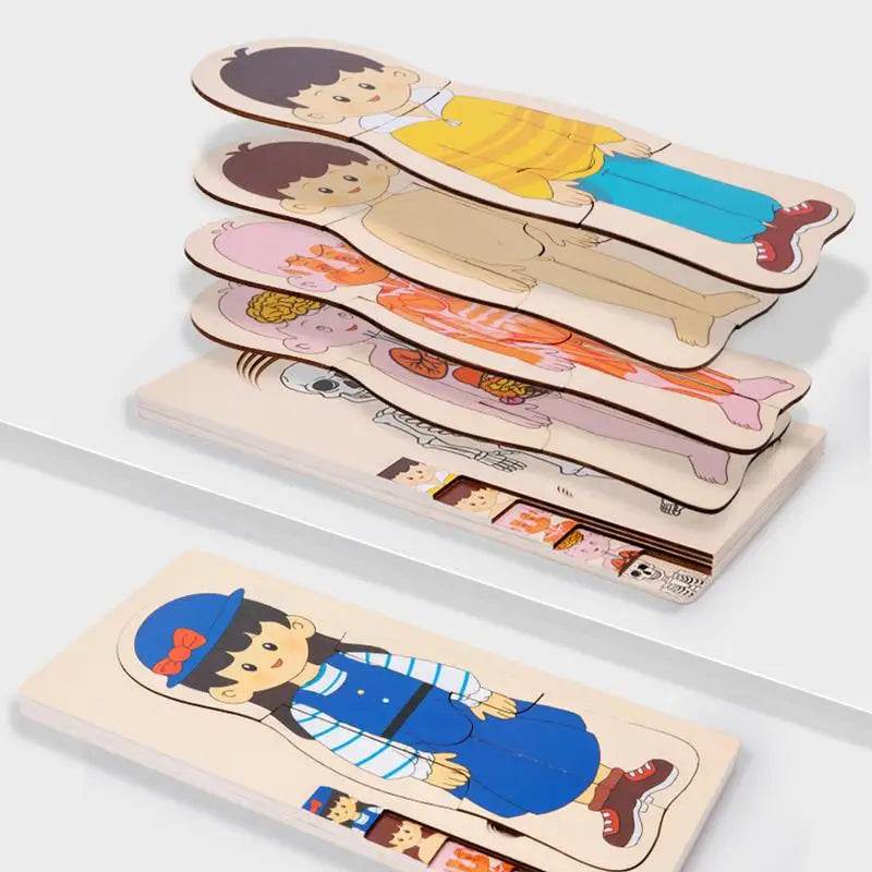 Educational Human Body Puzzle Kit Montessori For Kids - ToylandEU