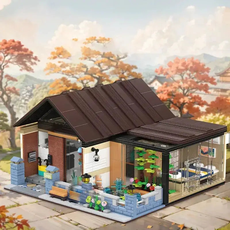 Educational Japanese Style Hut Building Blocks Street View Set - ToylandEU