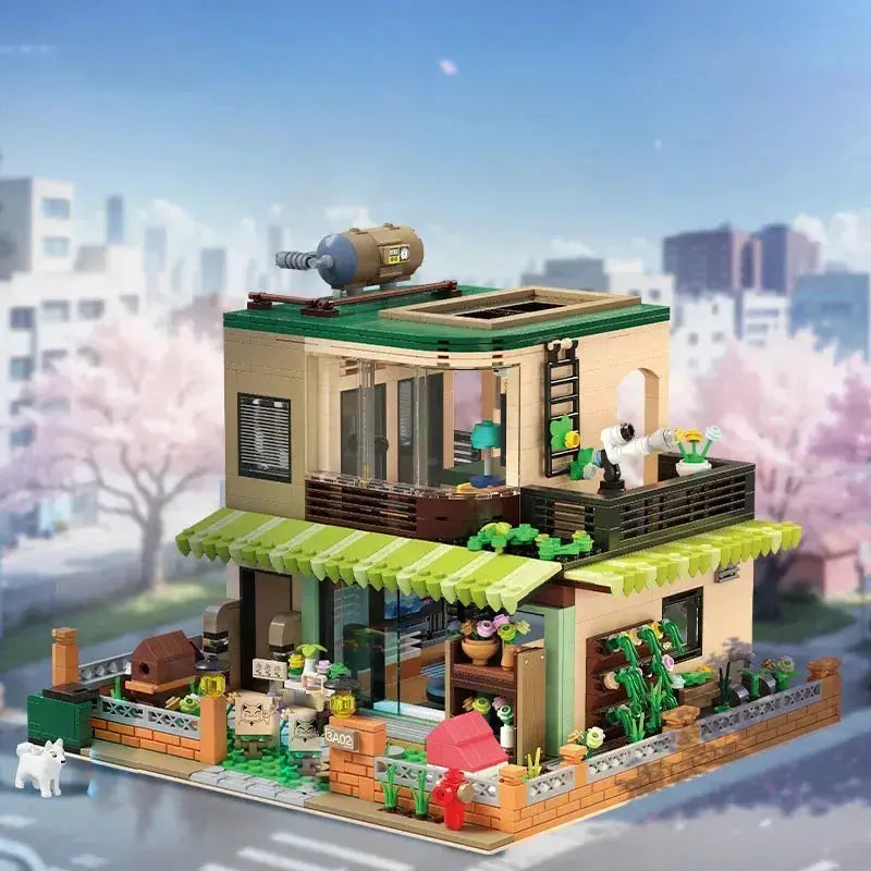 Educational Japanese Style Hut Building Blocks Street View Set - ToylandEU
