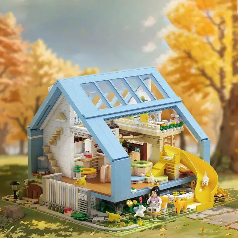 Educational Japanese Style Hut Building Blocks Street View Set - ToylandEU
