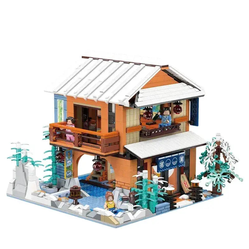 Educational Japanese Style Hut Building Blocks Street View Set - ToylandEU