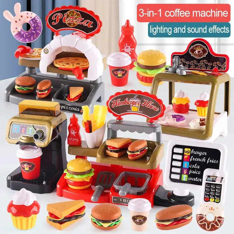  Educational Kids Kitchen Playset Fast Food Cafe Realistic -  ToylandEU™