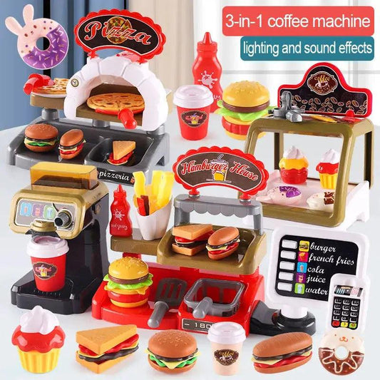  Educational Kids Kitchen Playset Fast Food Cafe Realistic -  ToylandEU™