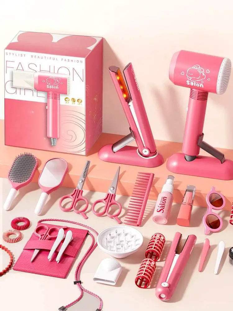 Educational Kids Makeup Toy Set with Realistic Hair Dryer for Role Playing Fun and Creative Pretend Play - ToylandEU