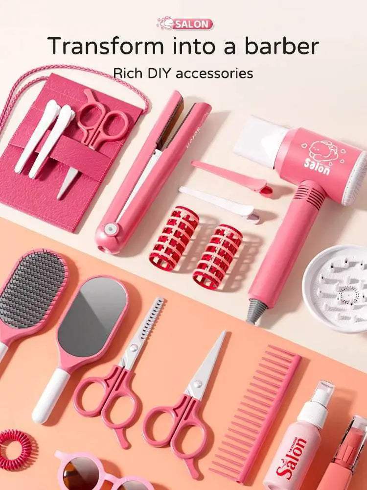Educational Kids Makeup Toy Set with Realistic Hair Dryer for Role Playing Fun and Creative Pretend Play - ToylandEU