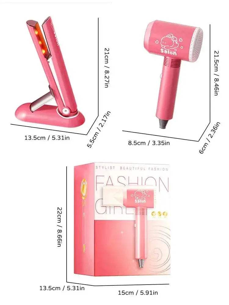 Educational Kids Makeup Toy Set with Realistic Hair Dryer for Role Playing Fun and Creative Pretend Play - ToylandEU