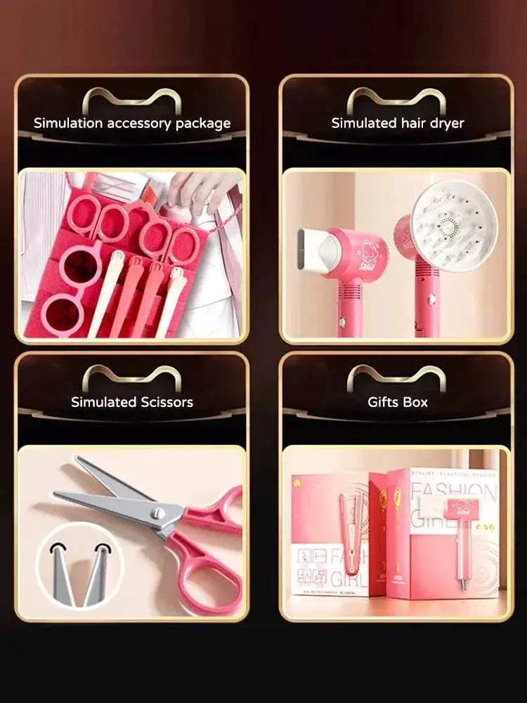 Educational Kids Makeup Toy Set with Realistic Hair Dryer for Role Playing Fun and Creative Pretend Play - ToylandEU
