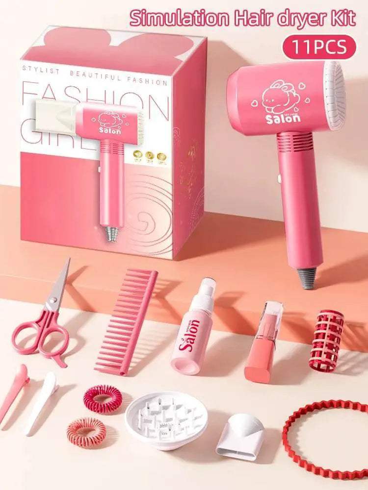 Educational Kids Makeup Toy Set with Realistic Hair Dryer for Role Playing Fun and Creative Pretend Play - ToylandEU