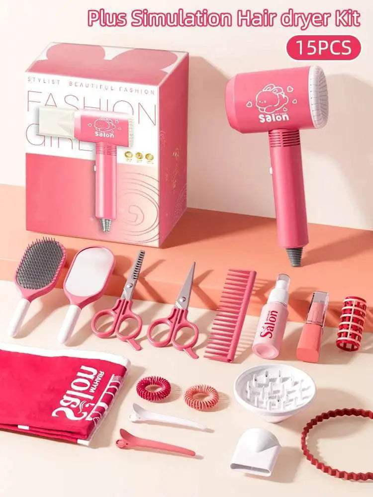 Educational Kids Makeup Toy Set with Realistic Hair Dryer for Role Playing Fun and Creative Pretend Play - ToylandEU