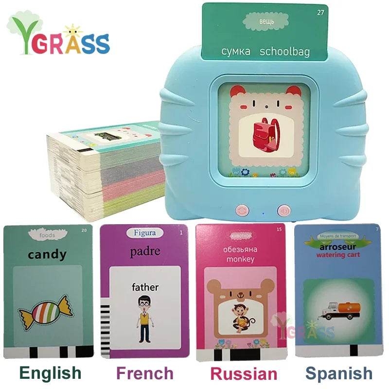 Educational Learning Talking Flash Cards for Kids Audio Book Gift English Russian Spanish French - ToylandEU