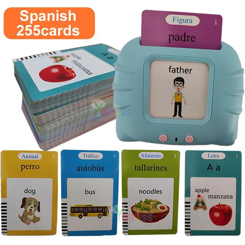 Educational Learning Talking Flash Cards for Kids Audio Book Gift English Russian Spanish French - ToylandEU