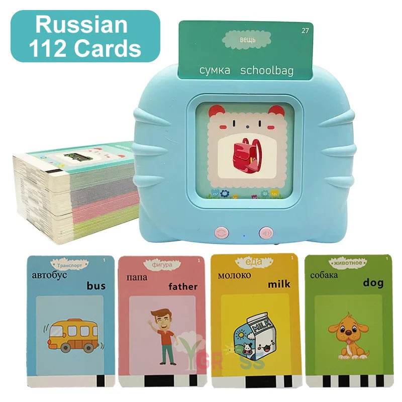 Educational Learning Talking Flash Cards for Kids Audio Book Gift English Russian Spanish French - ToylandEU