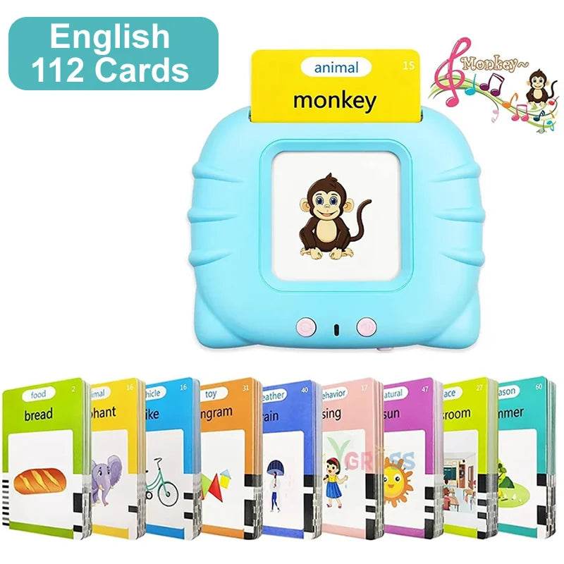 Educational Learning Talking Flash Cards for Kids Audio Book Gift English Russian Spanish French - ToylandEU