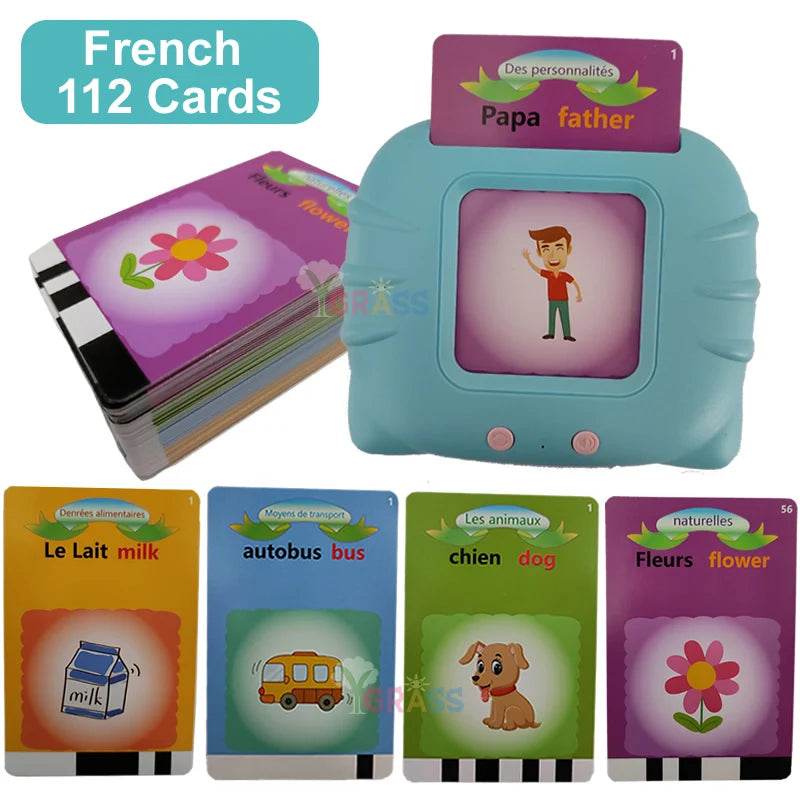 Educational Learning Talking Flash Cards for Kids Audio Book Gift English Russian Spanish French - ToylandEU
