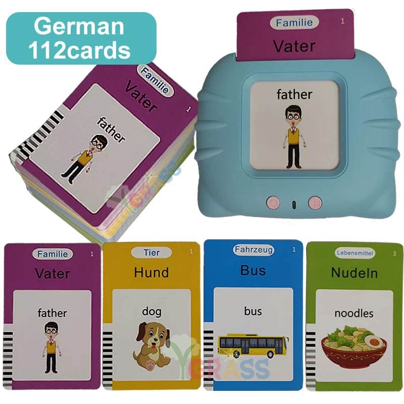 Educational Learning Talking Flash Cards for Kids Audio Book Gift English Russian Spanish French - ToylandEU