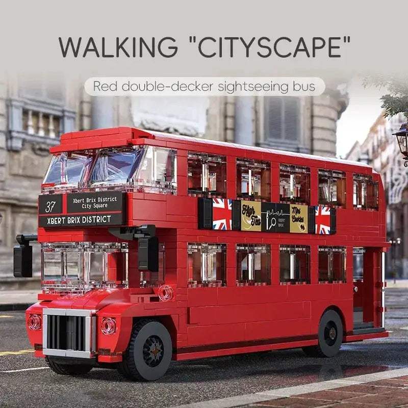Educational Lego Compatible Building Blocks Double Decker Bus Desk Decor - ToylandEU