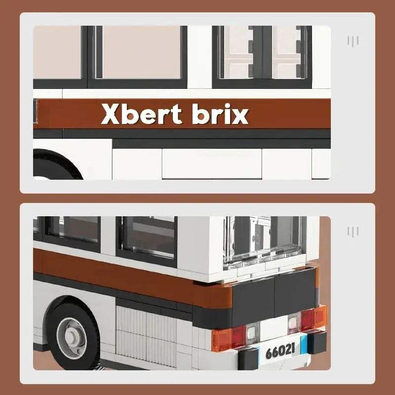 Educational Lego Compatible Building Blocks Double Decker Bus Desk Decor - ToylandEU