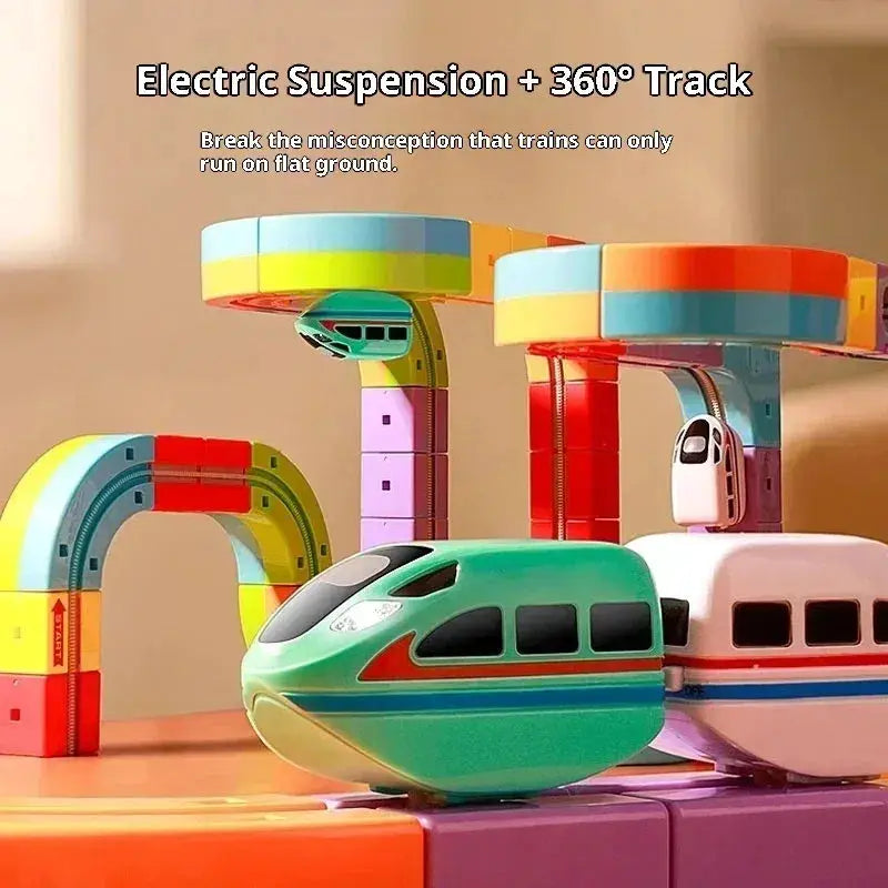 Educational Magnetic Track Set With Anti Gravity Vehicles STEM Toy - ToylandEU