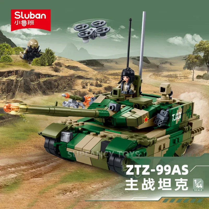 Educational Military Model Bricks Stealth Fighter Helicopter And Main Battle Tank For Teens - ToylandEU