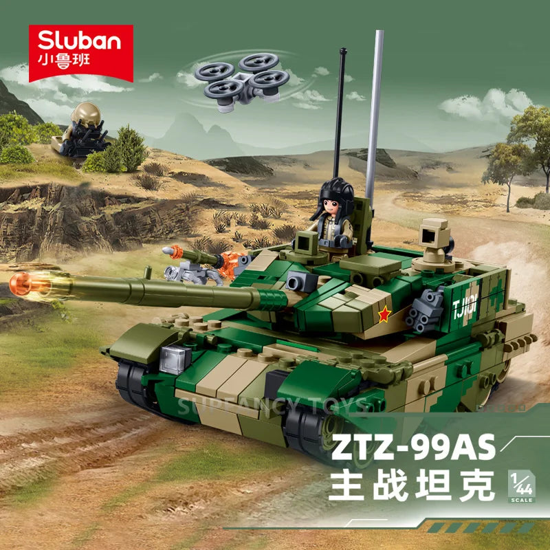 Educational Military Model Bricks Stealth Fighter Helicopter And Main Battle Tank For Teens - ToylandEU