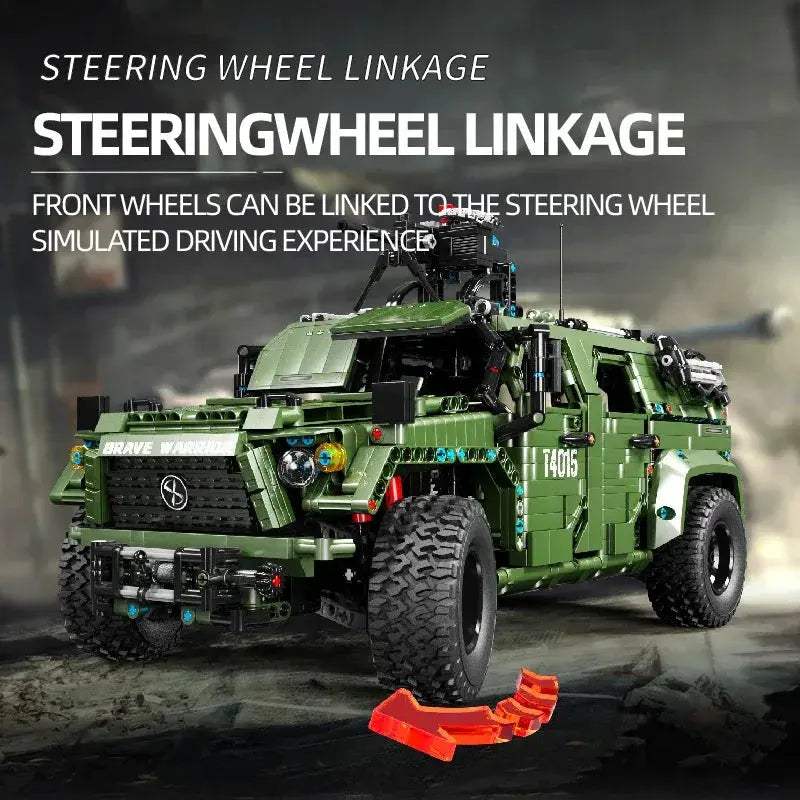 Educational Military Off Road Vehicle Building Blocks 1x8 Model Truck - ToylandEU