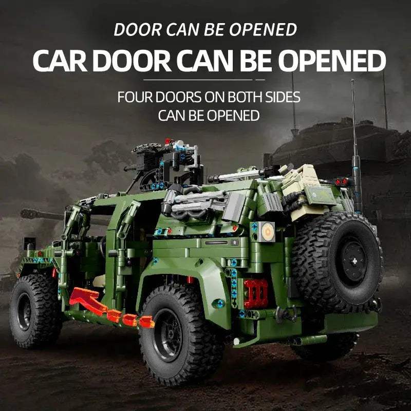 Educational Military Off Road Vehicle Building Blocks 1x8 Model Truck - ToylandEU