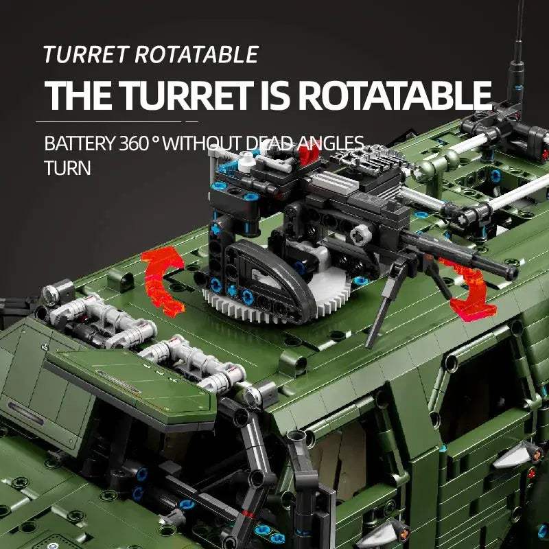 Educational Military Off Road Vehicle Building Blocks 1x8 Model Truck - ToylandEU