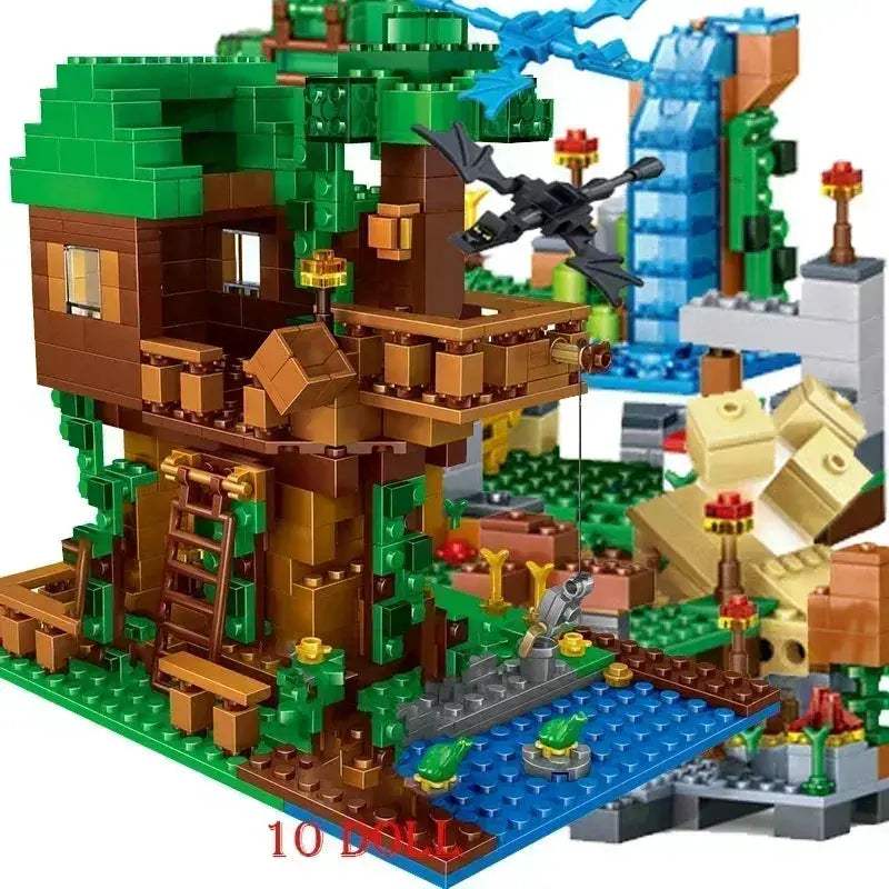 Educational Minecraft Compatible Building Blocks With Elevator And Figures - ToylandEU