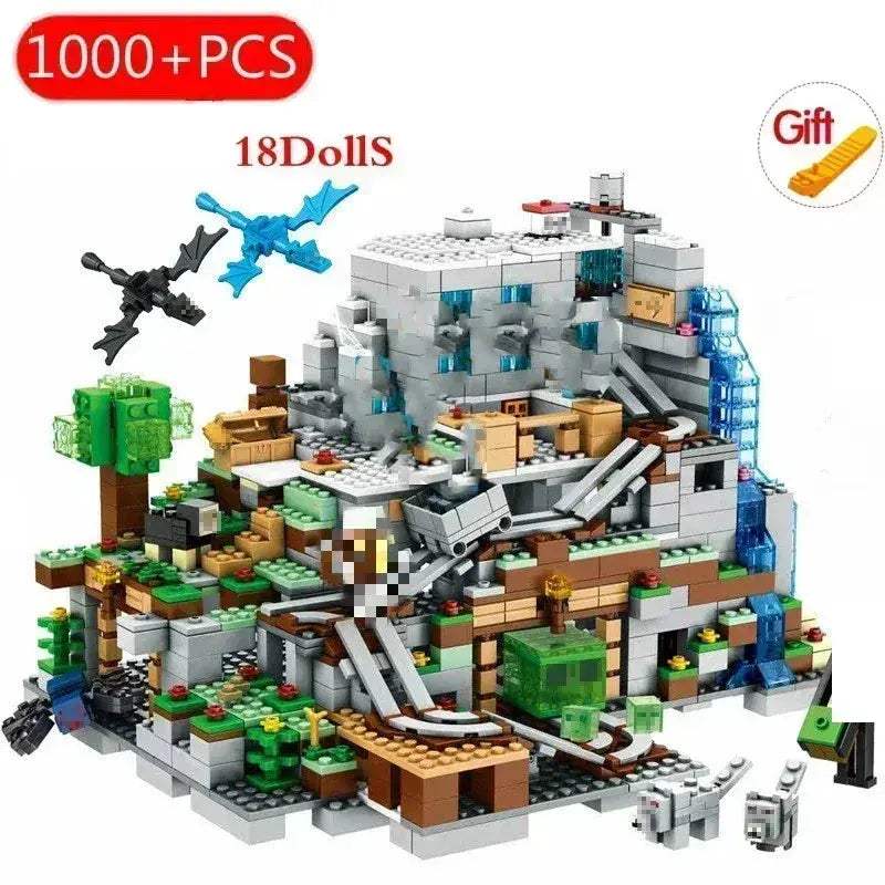 Educational Minecraft Compatible Building Blocks With Elevator And Figures - ToylandEU