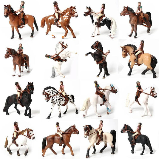 Educational Model Horse Rider Figure With Saddle Gift - ToylandEU