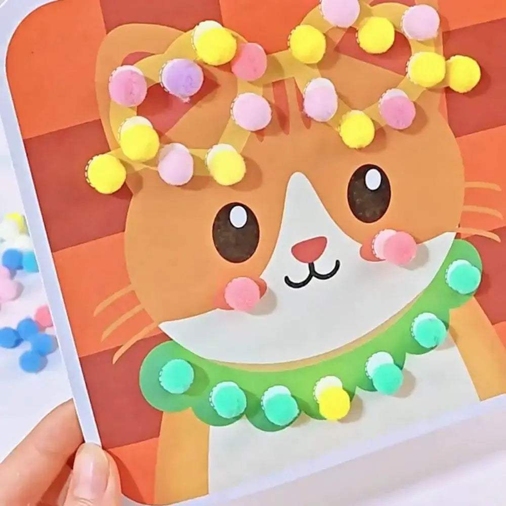 Educational Montessori Sticker Book Kit With Pompom Crafts - ToylandEU