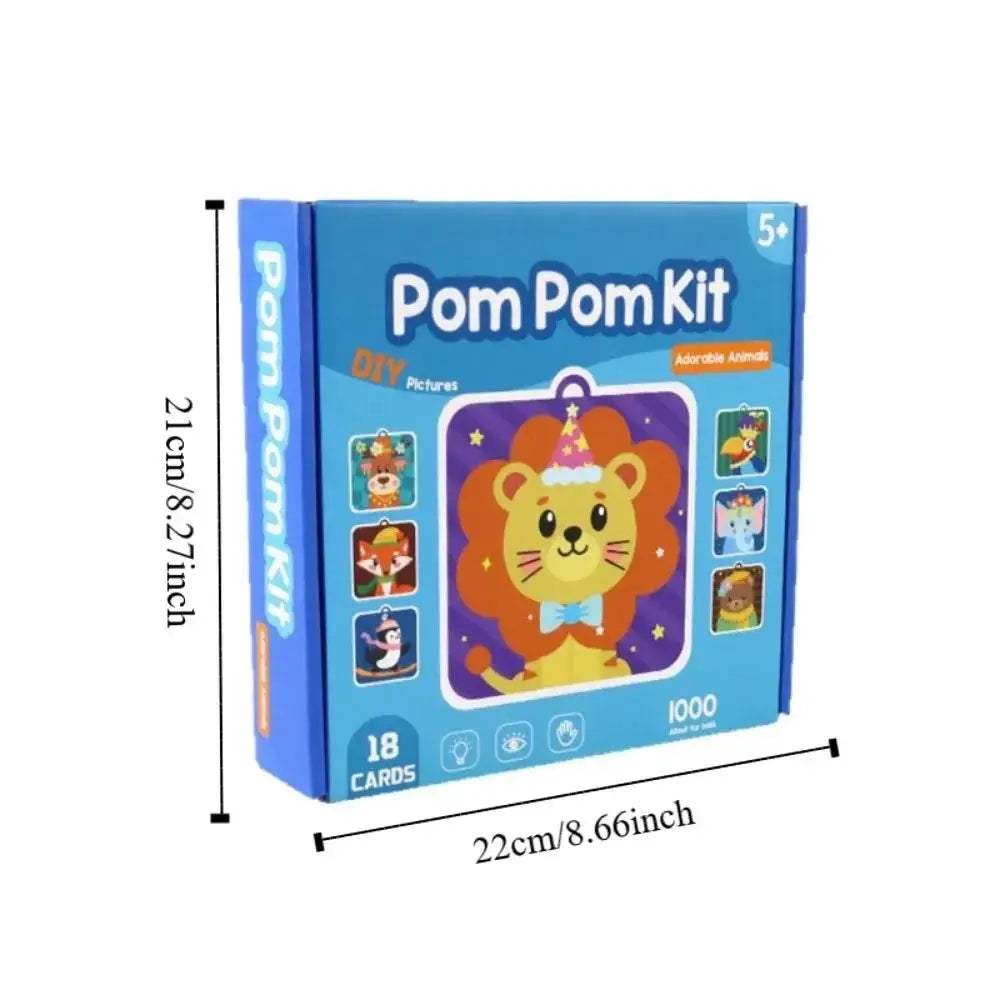 Educational Montessori Sticker Book Kit With Pompom Crafts - ToylandEU